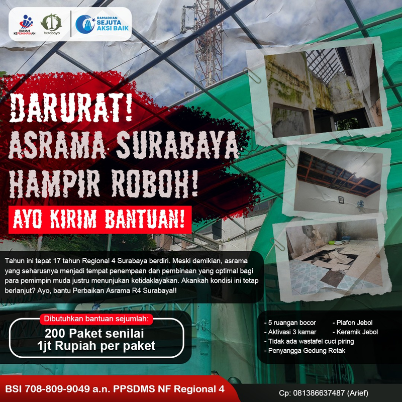Highlight image for Gotong Royong Bangun Asrama Surabaya