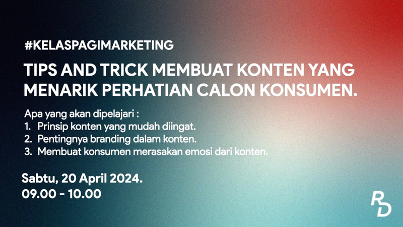 Highlight image 1 for #KELASPAGIMARKETING - CONTENT MARKETING