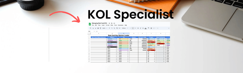 Highlight image for Templete Managing KOL Rate Card untu Tim Marketing