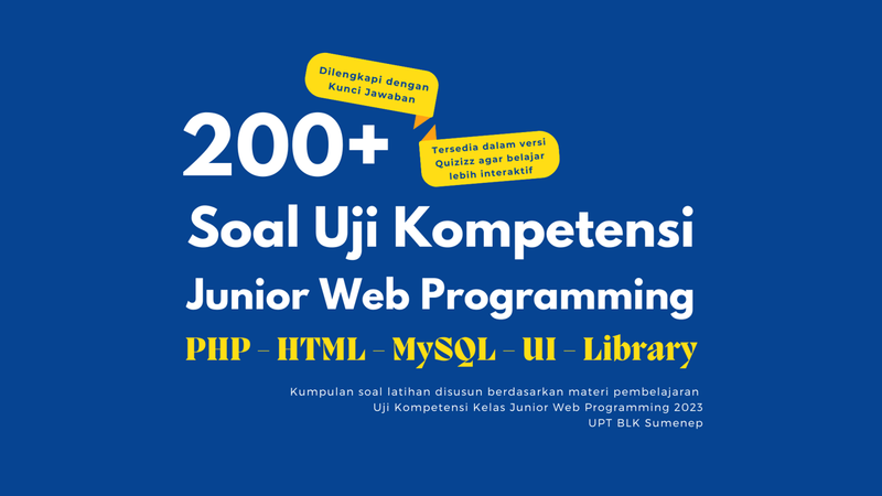 Highlight image 1 for 200+ Soal Latihan Junior Web Programming