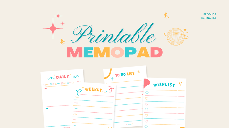 Highlight image for Printable Memopad