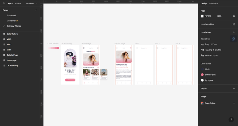 Highlight image for [Template FIGMA] Birthday Wishes Mobile App