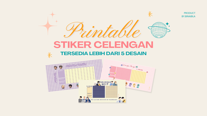 Printable Stiker Celengan Target