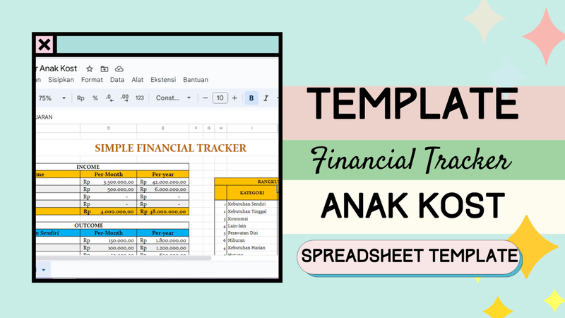 Highlight image for Simple Financial Tracker Template