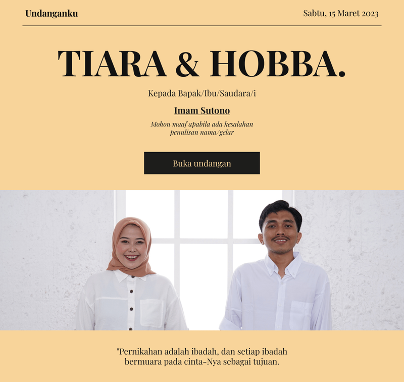 Highlight image 1 for Website Undangan Digital