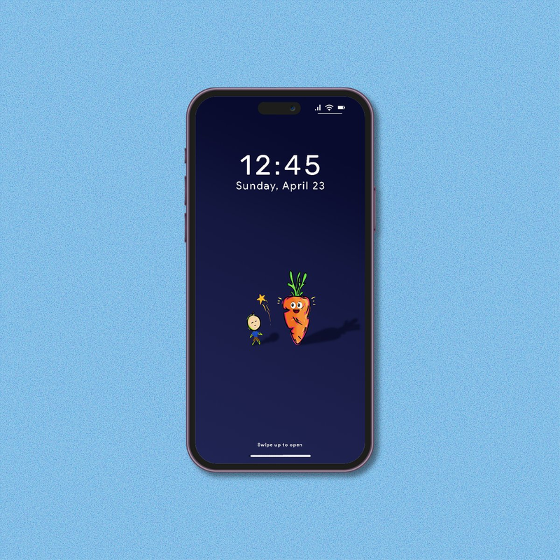 Highlight image for [Phone Wallpaper] Sketchy Carrot & Boy