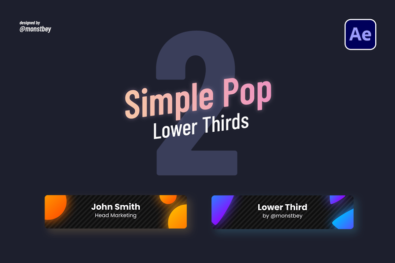 Highlight image 1 for [Video Template] 2 Simple Pop Lower Thirds