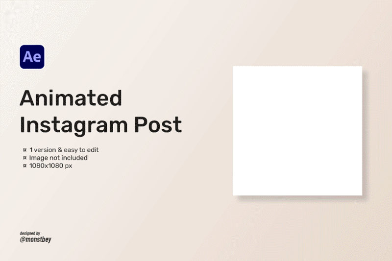 Highlight image for [Video Template] Animated Instagram Post