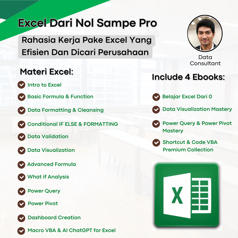 Highlight image for Belajar Excel Dari Nol Sampe Pro, Bisa Automasi/Visualisasi/Analisa Data, dan Hemat Waktu Kerja