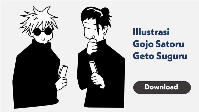 Highlight image 1 for [FREE] Illustrasi Gojo Satoru & Geto Suguru