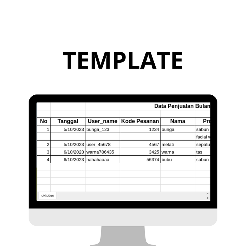 Highlight image for [TEMPLATE] menyimpan data penjualan marketplace di spreadsheet