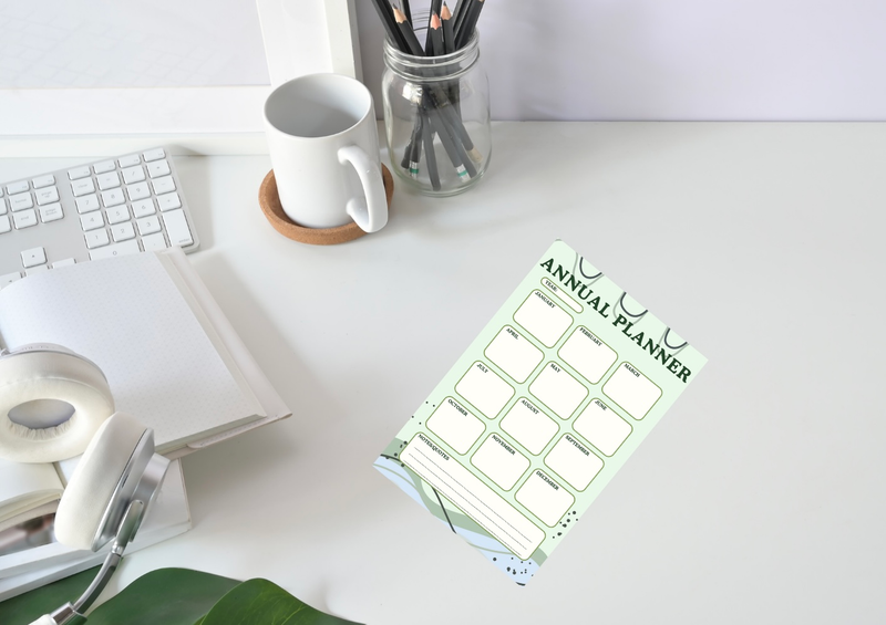 Highlight image 1 for Annual Planner/Planner Tahunan/siap diprint dan diisi sesuai plan bulanan kamu dalam 1 tahun DAPAT 3 WARNA