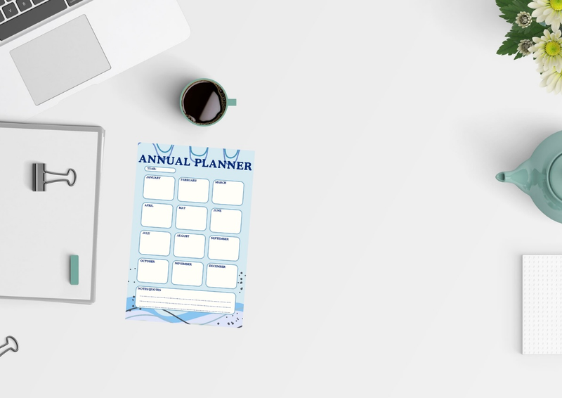 Highlight image 2 for Annual Planner/Planner Tahunan/siap diprint dan diisi sesuai plan bulanan kamu dalam 1 tahun DAPAT 3 WARNA