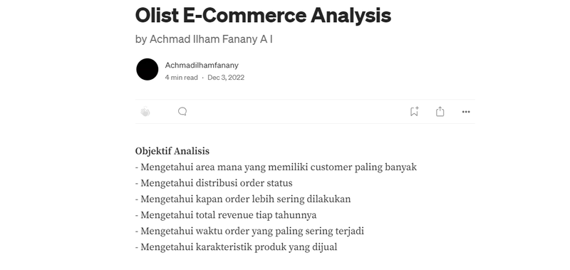 Highlight image for Olist E-commerce analysis