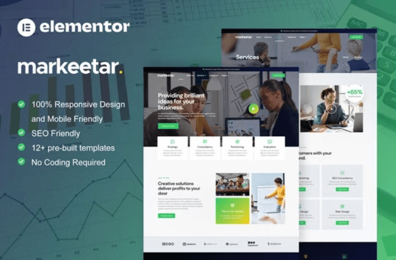 Highlight image for Markeetar 1.0.0 – Digital Marketing Agency Elementor Pro Template Kit