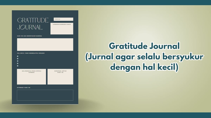 Highlight image 1 for Template Gratitude Journal - Journal bersyukur dengan hal kecil