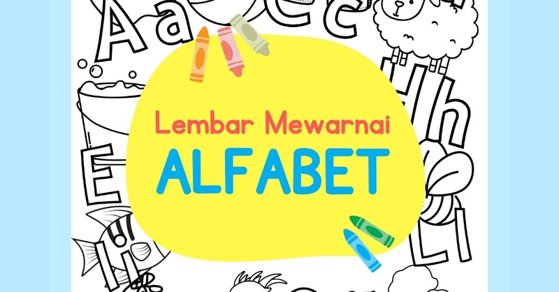 Highlight image for Printable Worksheet: Mewarnai Alfabet untuk Anak PAUD/TK