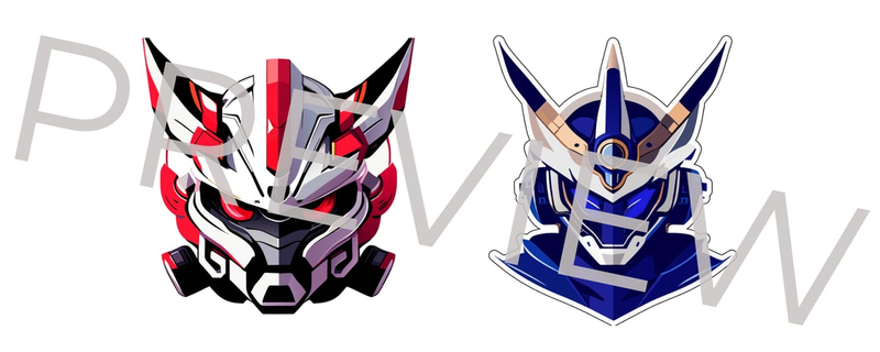 Highlight image for Mecha Stickers Set - PNG