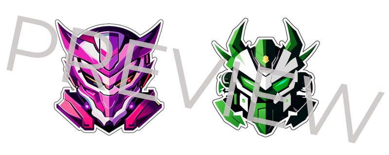 Highlight image for Mecha Stickers Set - PNG