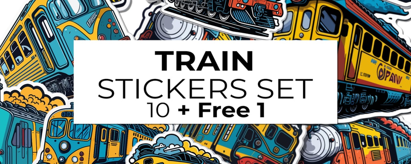 Highlight image for Train Cho Cho Stickers Set - PNG