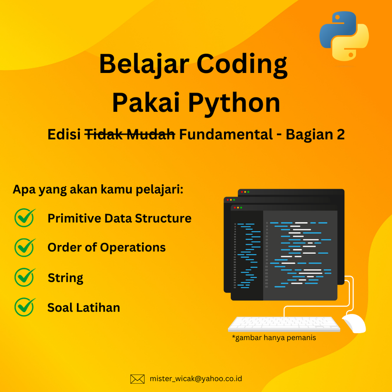 Highlight image for Belajar Coding Pakai Python - Bagian 2 + Latihan