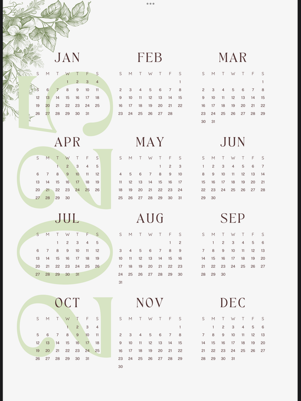 Highlight image for Template Planner 2025 tema hijau