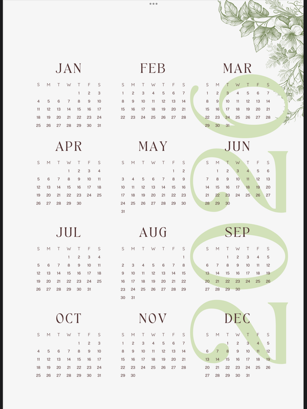 Highlight image for Template Planner 2025 tema hijau