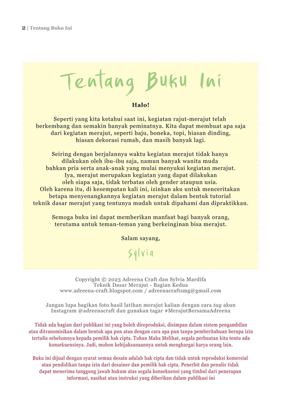 Highlight image 2 for [FREE] E-Book Teknik Dasar Merajut - Bagian Kedua