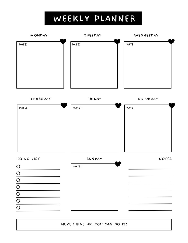 Highlight image for [FREE] Weekly Planner - bisa di print