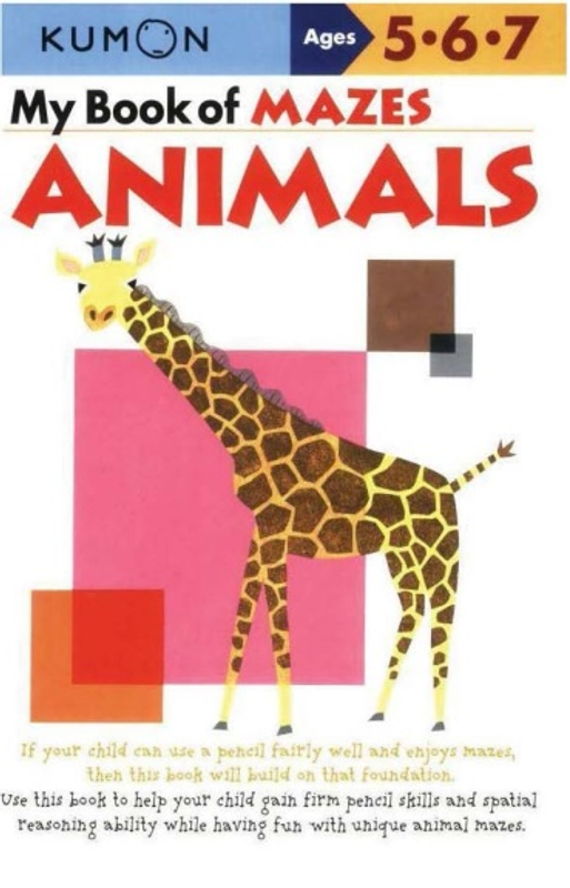 Highlight image 1 for The Book of Mazes Animals - Kumon (Age 5-7)