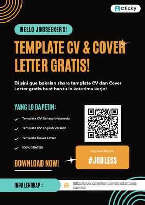 image for FREE!! Template CV ATS dan kreatif (English & Indonesia) & cover letter (English & Indonesia) button