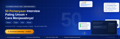 image for [GRATIS] 50 pertanyaan interview paling umum dan cara menjawabnya button