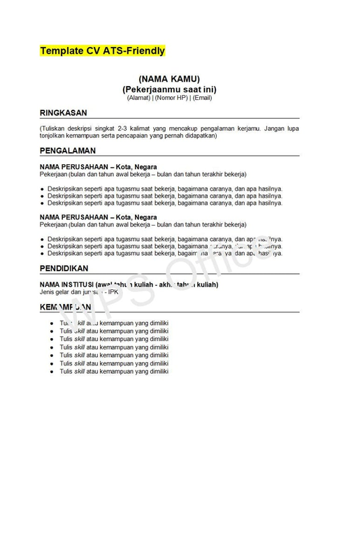 Highlight image for [FREE] Tools untuk melamar kerja (Template CV kreatif, ATS, Body email Bahasa Indonesia & Bahasa Inggris)