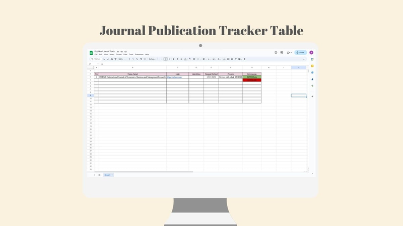 Highlight image for Journal Publication Tracker Table
