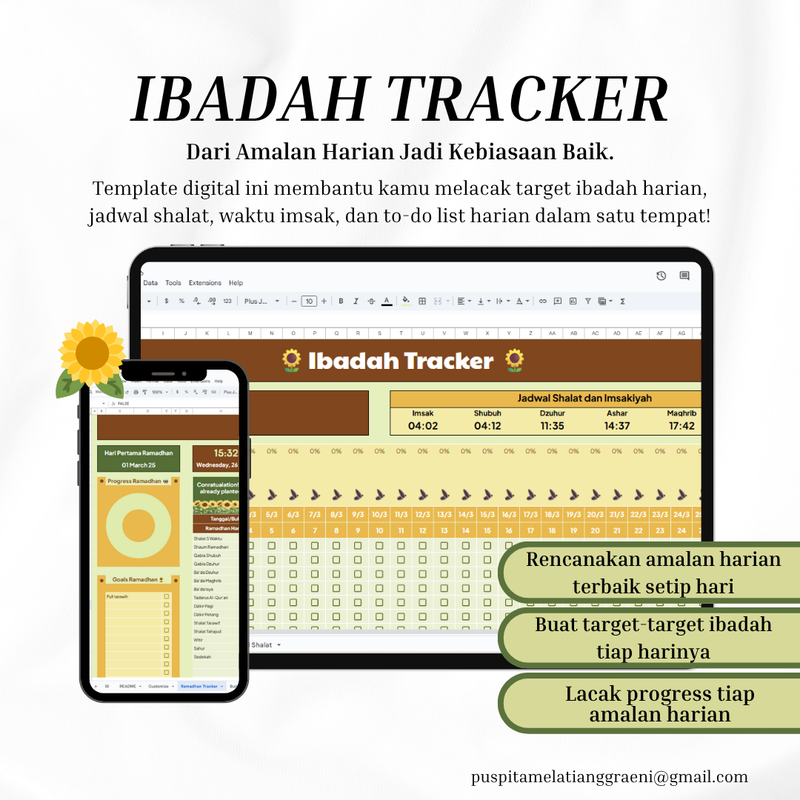 Highlight image 1 for Ibadah Tracker : Dari Amalan Harian Jadi Kebiasaan Baik.