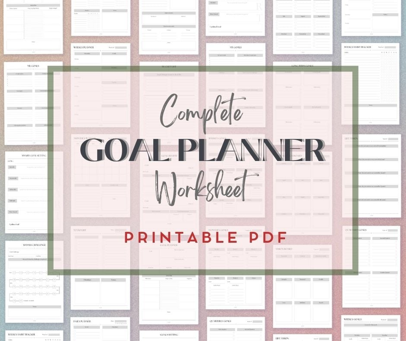 Highlight image for [E-BOOK] Complete Goal Planner Printable Worksheet
