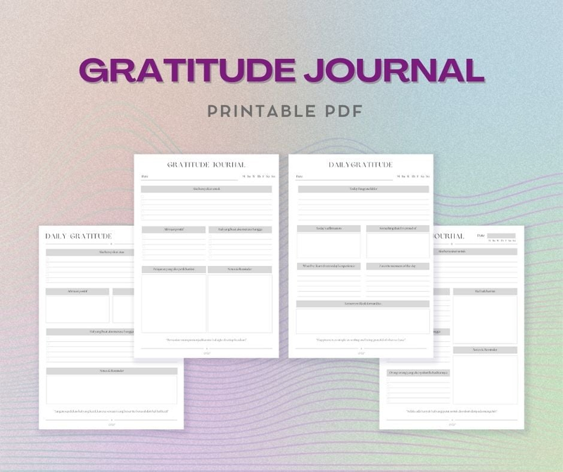 Highlight image for Gratitude Journal Printable Templates