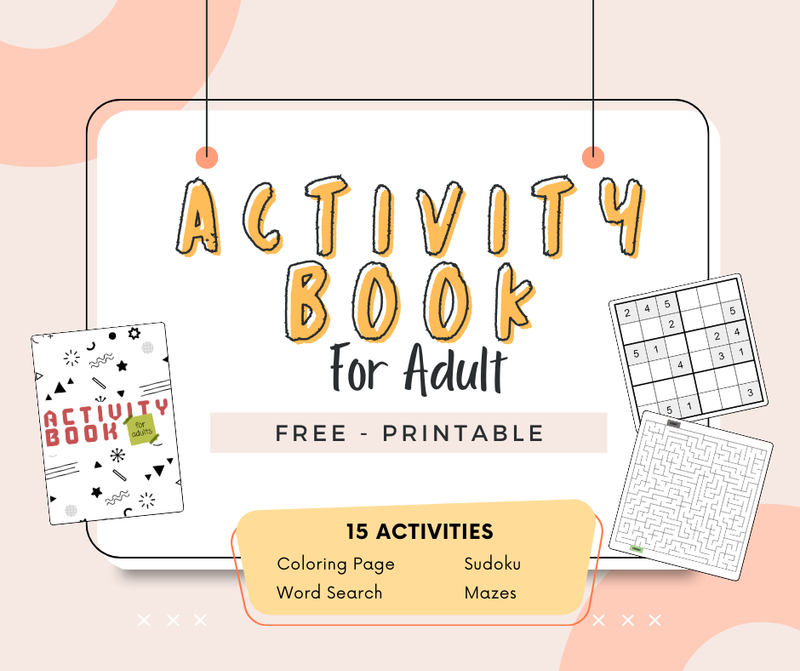 ACTIVITY BOOK FOR ADULTS - FREE & PRINTABLE | Clicky