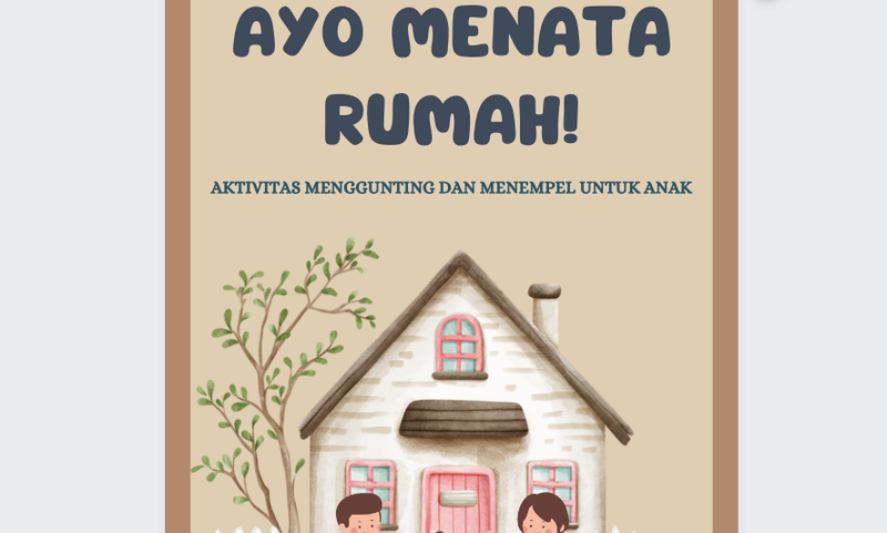 Highlight image for PRINTABLE WORKSHEET : Menggunting dan Menempel Edisi Ayo Menata Rumah