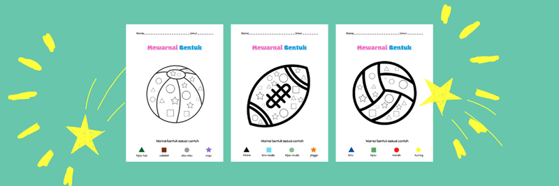 Highlight image 2 for Worksheet Mewarnai Bentuk Bangun Ruang Tema Bola [GRATIS]