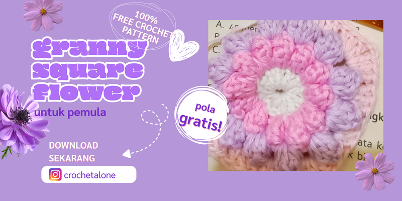 Highlight image for Pola Rajut Gratis Granny Square Flower