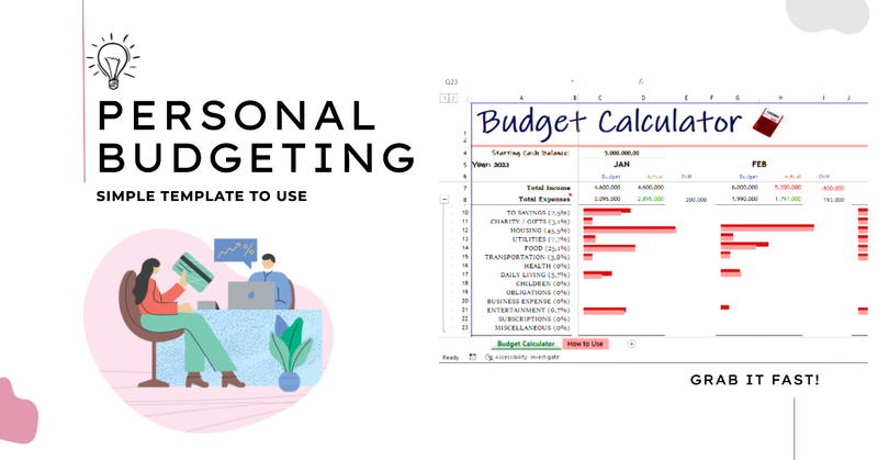 Highlight image for [SALE] Excel Personal Budgeting Template
