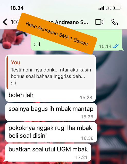 Image 0 for TESTIMONI Soal UTBK 2021 PDF