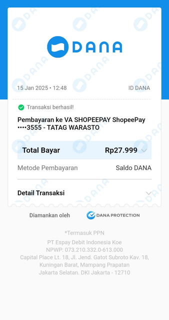 Image for Bukti Transfer yang beli via WA