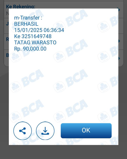 Image for Bukti Transfer yang beli via WA