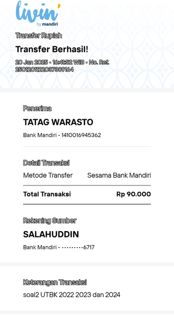 Image for Bukti Transfer yang beli via WA