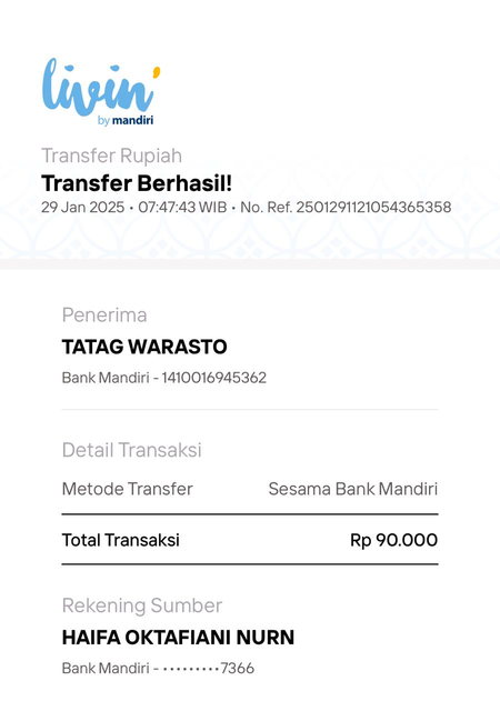 Image for Bukti Transfer yang beli via WA
