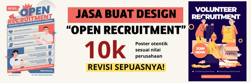 Highlight image 1 for PROMO Jasa Design Poster "Open Recruitment", Design poster Perusahaan, Design Banner Perusahaan