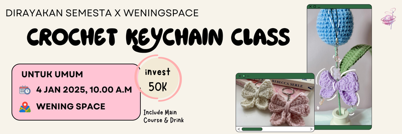 Highlight image 1 for Crochet Keychain Class by Dirayakan Semesta x Wening Space