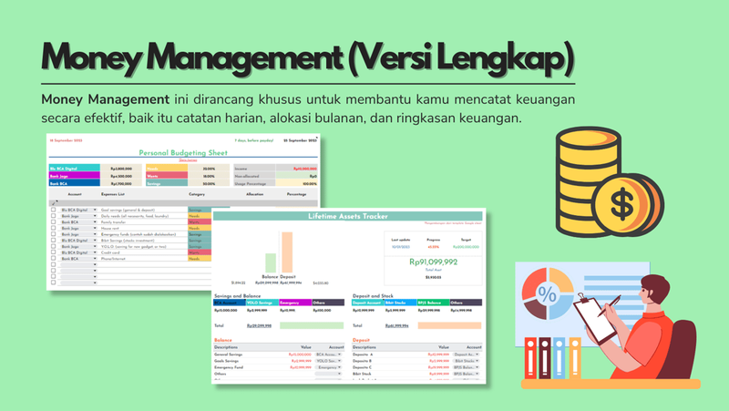 Highlight image for [PROMO 15RB] Template Money Management - Versi Lengkap 